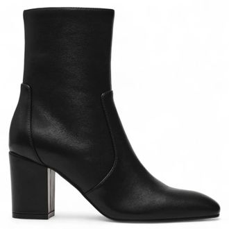 Steve Madden Schoenen, Dames, Zwart, 36 EU, Leer, Crossbar Heeled Boot