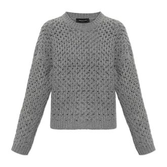 Fabiana Filippi Truien & Vesten, Dames, Grijs, M, Pailletten, Trui met pailletten