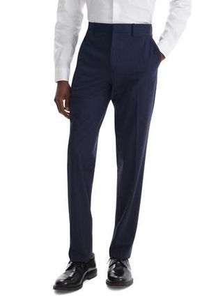 Theory Mayer Pinstripe Slim Fit Stretch Wool Dress Pants in Navy - G0F at Nordstrom Rack, Size 38