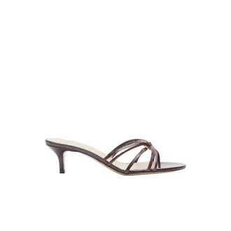 Le Monde Beryl Heeled Mules, female, Brown, Size: 11 US Strappy Sandal