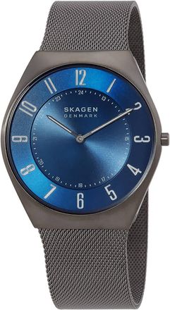 Skagen Grenen Ultra Slim Quartz Ocean Blue Dial Mens Watch SKW6829