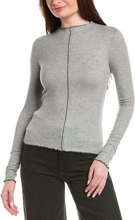 Project Social T Sparks Seamed Rib Funnel Neck Top