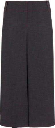 Merci Blue Skirt With Contrasting Stitching And Concealed Closure In Fabric Woman