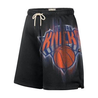 Nike Mens New York Knicks Standard Issue Fleece Basketball Shorts in Black | IQ1521-010