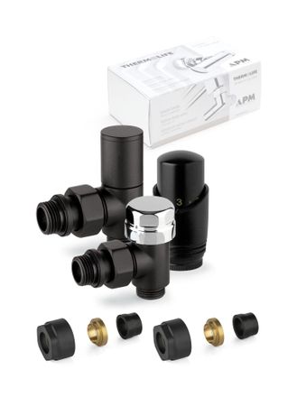 APM Apm - Kit V&aacute;lvula De Mobiliario Termost&aacute;tica Negra Con Conexi&oacute;n De Tubo De Cobre 100knn 015 R 12 Negro