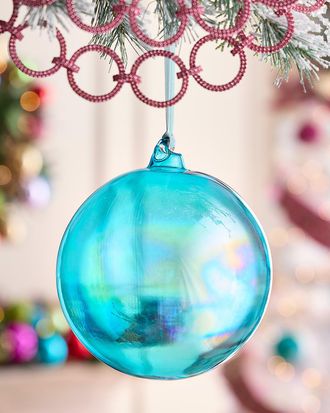 Jim Marvin Cobalt Radiance Glass Ball Christmas Ornament