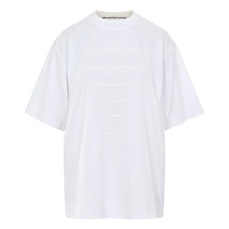Alexander Wang Camiseta con Logo Degradado - Tops - Mujer - Blanco - XL