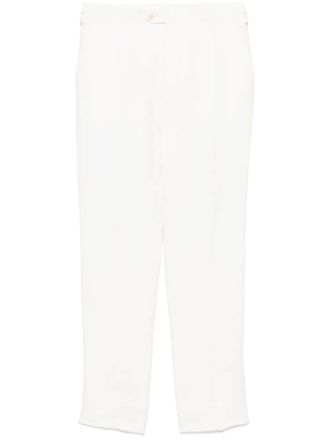 Fursac linen trousers - men - Polyester/Linen/Flax - 44 - White