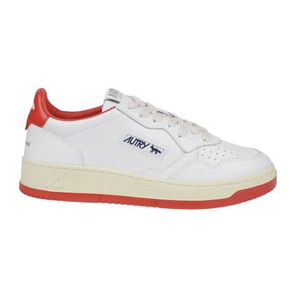 Autry Sneakers, male, White, 8 UK, Autry X Maison Kitsune Medalist LOW TOP Trainers