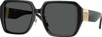 Versace VE4472D Asian Fit GB1/87 Womens Sunglasses Black Size 56