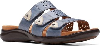 Clarks Womens, Kilty Walk Sandal, Denim, 8 Wide