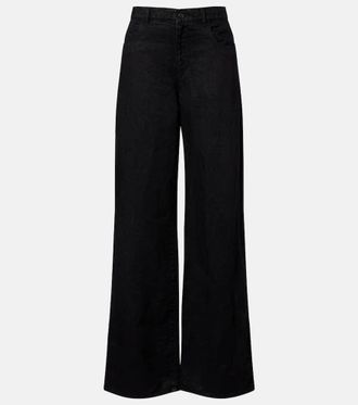 The Row Eglitta linen wide-leg jeans