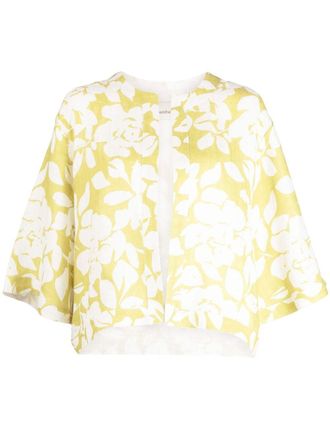 Bambah Bolero met bloemenprint - Groen