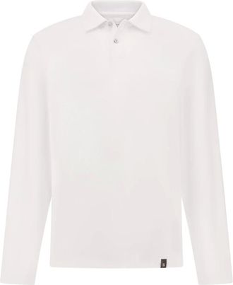 Boggi Milano Tops, Heren, Wit, L, Katoen, Pima Cotton Interlock Polo Shirt