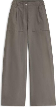 BOSS Wide-leg pants in cotton denim