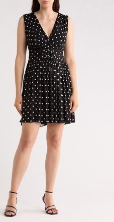 DKNY Sleeveless Fit & Flare Dress in Classic Dot at Nordstrom Rack, Size 18 (Similar To 14W)