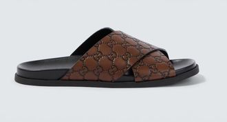 Gucci Sandalias de piel con GG