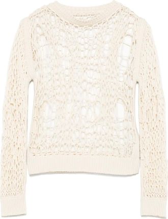 Maison Margiela cotton-blend sweater - Neutrals