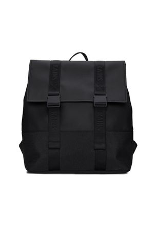 Rains Trail MSN Bag for Men and Women - Waterpoof Backpack with Laptop Pocket fitting 16 device, Black, Rucksack Backpacks