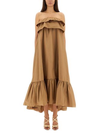 Saint Laurent R&uuml;schenkleid aus Baumwolltwill