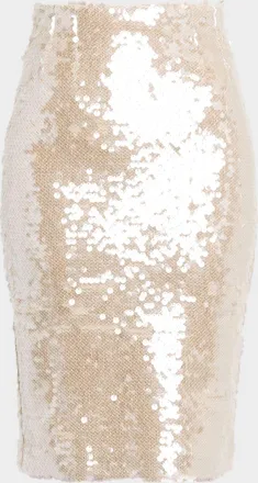 LaQuan Smith Sequined Pencil Skirt