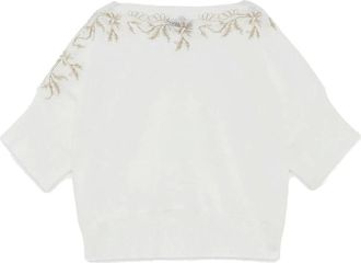 Ermanno Scervino Round-neck Knitwear, female, White, XS, Jumper