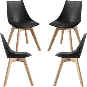 Regalos Miguel Packs Sillas Comedor - Pack 4 Sillas Blok - Negro