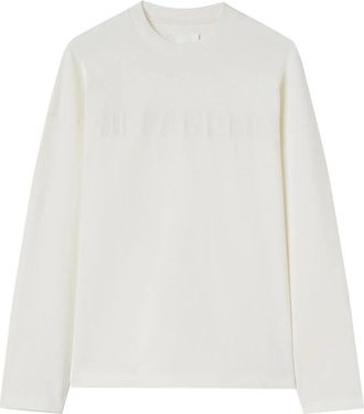Jil Sander Tops, Dames, Wit, M, Katoen, Casual Katoenen T-shirt