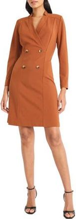 Maggy London Long Sleeve Tuxedo Dress in Cedar at Nordstrom Rack, Size 18 (Similar To 16W)