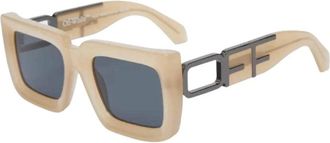 Off-white Boston Zonnebril - unisex - Zonnebrillen - Beige - 55 MM - Accessoires