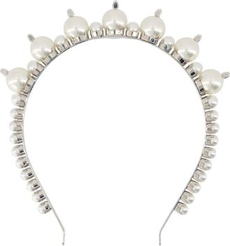 Simone Rocha Womens Pearl-Embellished Headband White Others Headbands