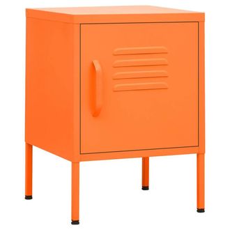 Berkfield Home Nightstands 2 pcs Orange 35x35x51 cm Steel | Size: 35 x 35 x 51 cm