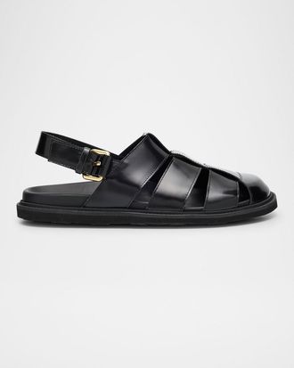 Moschino Mens Leather Fisherman Sandals