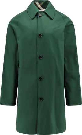 Burberry Reversible Katoenen Trenchcoat - Heren - Mantel - Groen - M - Katoen - Jassen