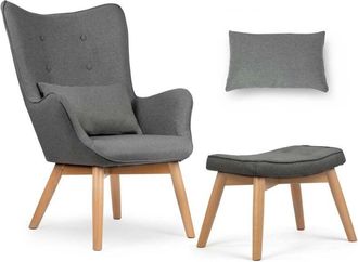 OEM Sill&oacute;n Orejero Sofotel Norse Con Reposapi&eacute;s, Gris