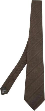 Dolce & Gabbana Pre-owned Gestreept Zijden Stropdas - Heren - Vintage Accessoires - Bruin - ONE Size - Vintage