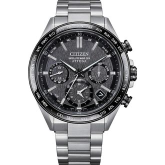 Citizen Attesa Satellite Wave GPS GMT Automatic Silvertone Bracelet Watch, 44.6mm in Silver-Tone at Nordstrom