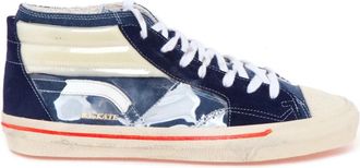 Hidnander Baskate Sneaker - Heren - Sneakers - Blauw - 41 EU - Katoen - Schoenen