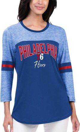 G-III 4Her by Carl Banks Womens G-III 4Her by Carl Banks Royal Philadelphia 76ers Play the Game 3/4-Sleeve T-Shirt at Nordstrom, Size Small