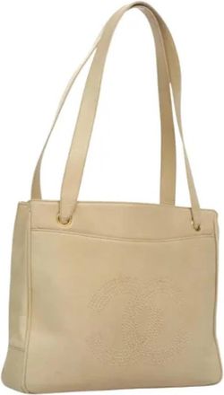 Chanel Pre-owned Leather chanel-bags - Dames - Vintage Shopper - Beige - ONE Size - Vintage