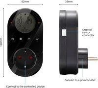 OEM Termostato Digital Wifi De 16 A Con Enchufe, Control Por Voz Y Aplicaci&oacute;n Tuya, Regulador De Temperatura Y Pantalla Lcd