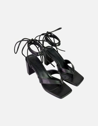 XY London Womens XY London Womens/Ladies Kiko Strappy Lace Up Sandals - Black - Size: 3