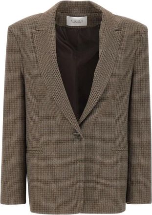 Kaos Blazer con motivo pied-de-poule - Marrone
