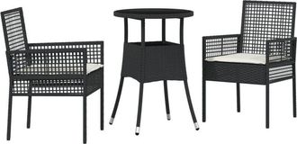 vidaXL Garden Dining Set 5 pcs Grey Poly rattan vidaXL