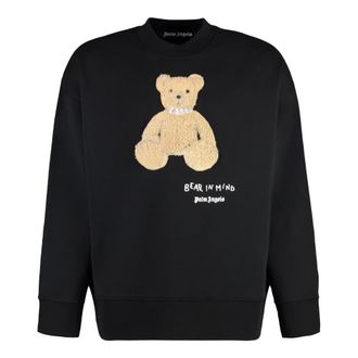 Palm Angels Sweatshirts, male, Black, Size: XL Bear In Mind Sweatshirt