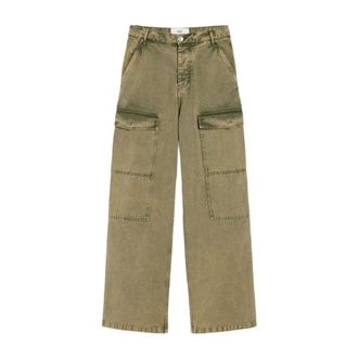 Ami Wide Jeans, male, Green, W30, Silk & Nylon Shorts