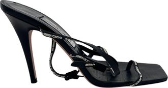 Jimmy Choo London x Off-White Jane 100 Stiletto in Black Leather