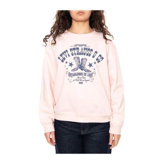 Levi's Sweatshirts - Dames - Sweatshirts - Roze - L - Katoen - Hoodies & sweatvesten