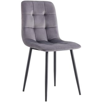 Regalos Miguel Regalos Miguel - Packs Sillas Comedor - Pack 6 Sillas Stuhl Terciopelo - Gris oscuro