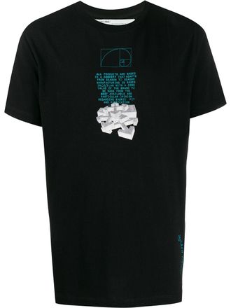Off-white T-shirt con stampa Dripping Arrows - Nero